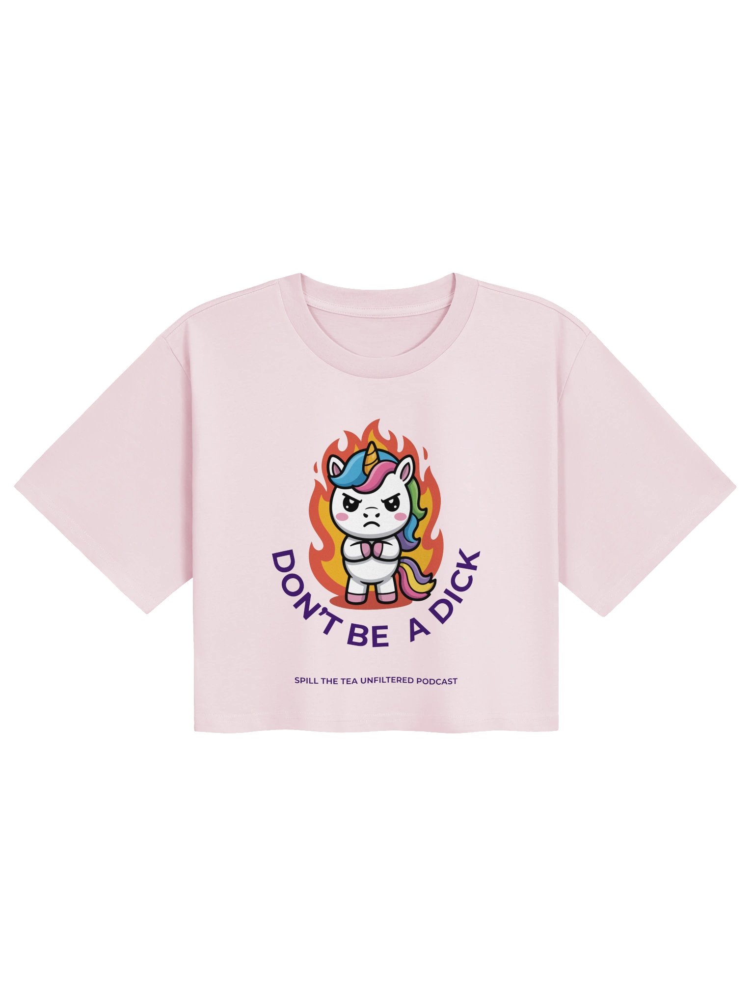 Don’t Be a Dick Unicorn Crop Tee product image (2)