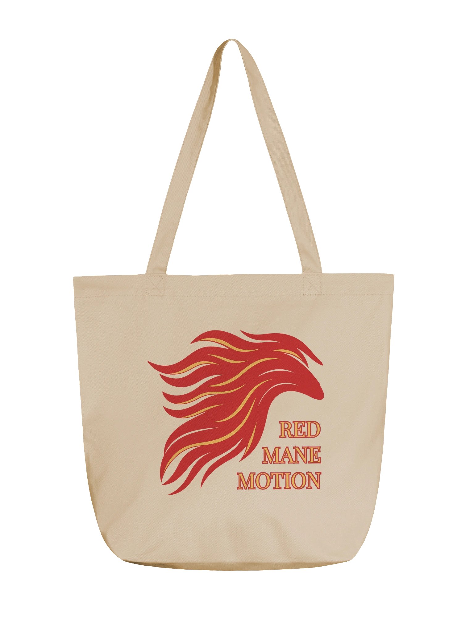 Red Mane Motion – Bold Horse Mane Tote Bag – Eco-Friendly Canvas Art for Everyday Carry product image (1)