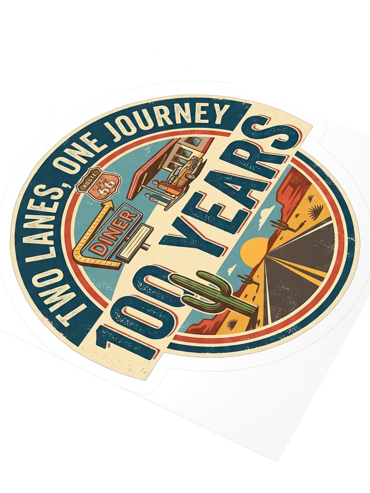 Two Lanes, One Journey - V2 Sticker product image (2)