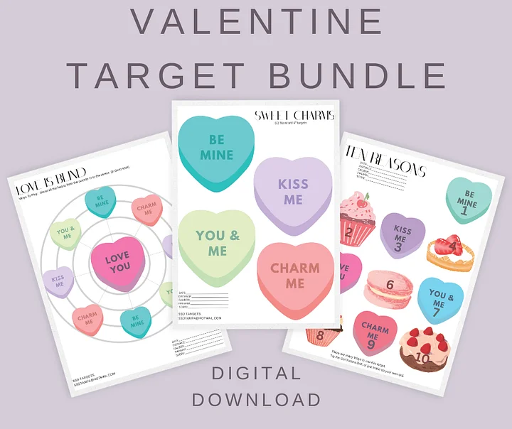Valentine Target Bundle (Printable Download) product image (1)