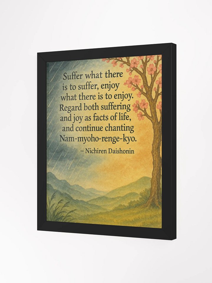 “Suffer and Enjoy” Nichiren Buddhism Poster product image (2)