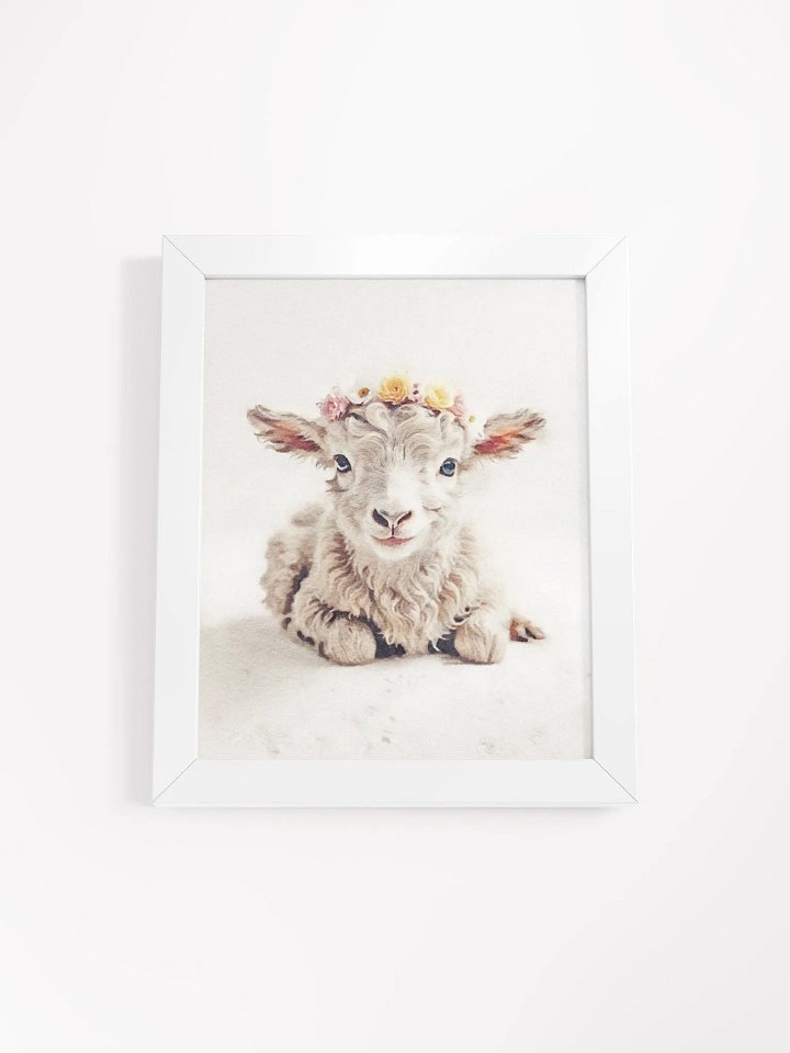 Floral Crowned Lamb Framed Poster product image (1)