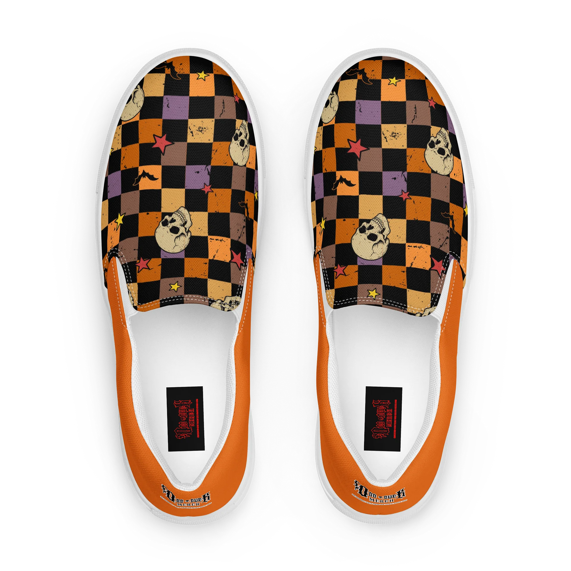 Checkered Skulls Mens Canvas Shoes product image (1)