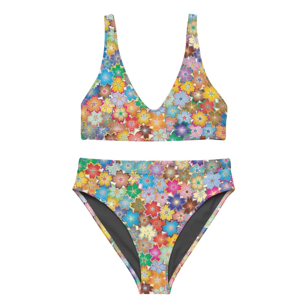Flower High Waisted Bikini product image (7)