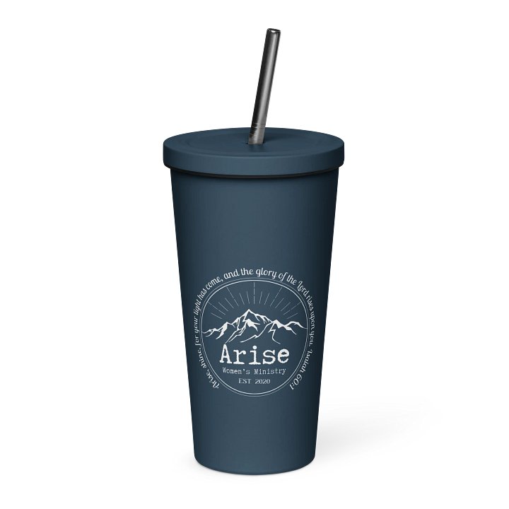 Arise Navy Tumbler with Straw product image (1)
