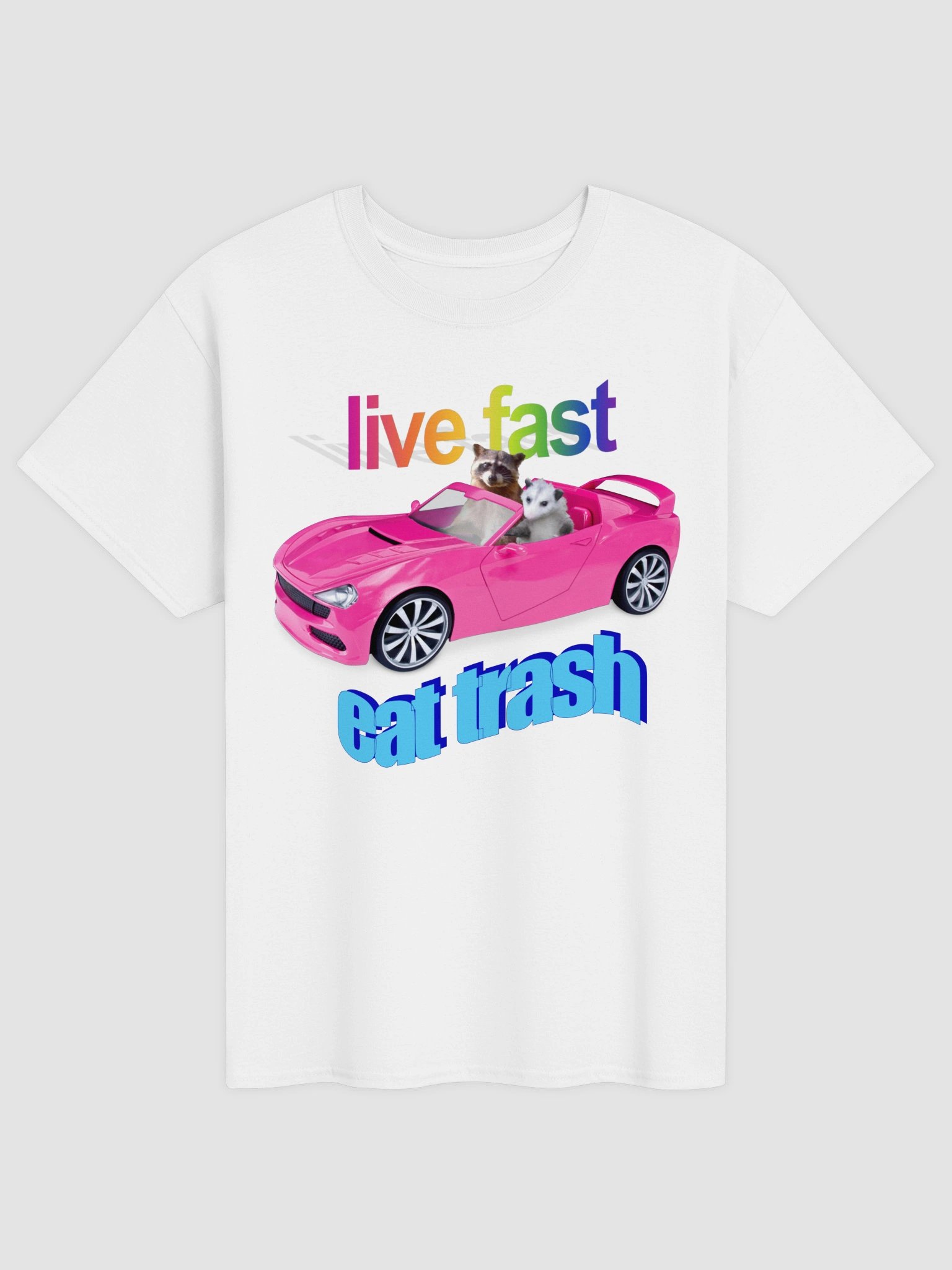 Live fast, eat trash possum & raccoon T-shirt product image (17)