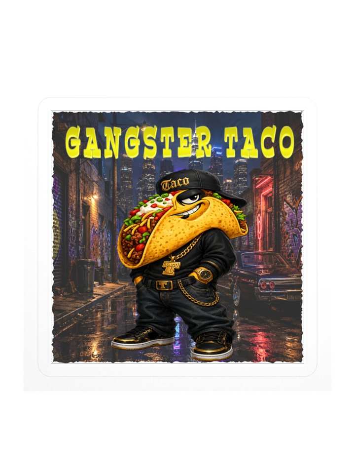 Gangster Taco Kiss Cut Sticker The Taco Family product image (1)