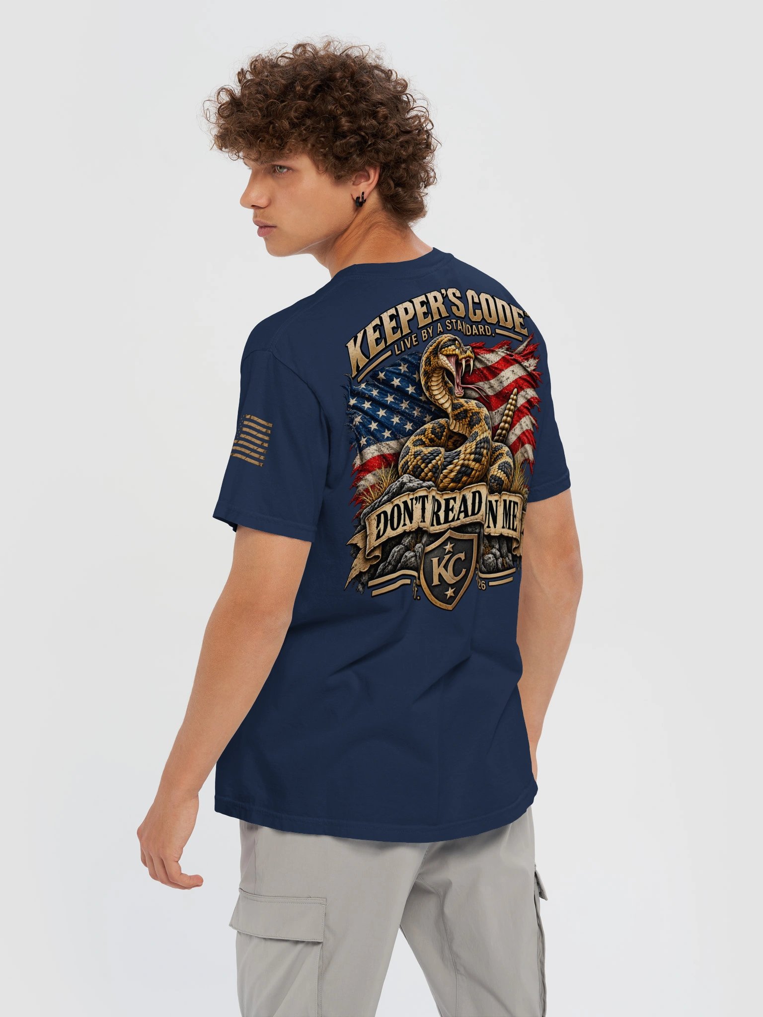 Men’s Don’t Tread on Me Patriotic Graphic T-Shirt product image (5)