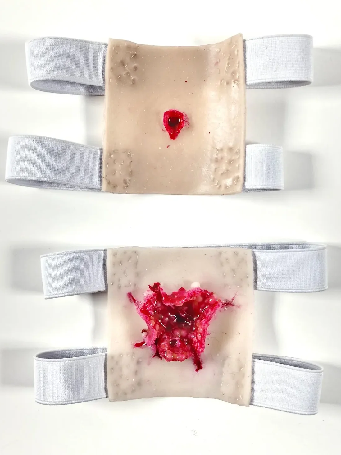 Wearable Hyperrealistic Bullet Wound Training Pads (Set of 2) product image (2)