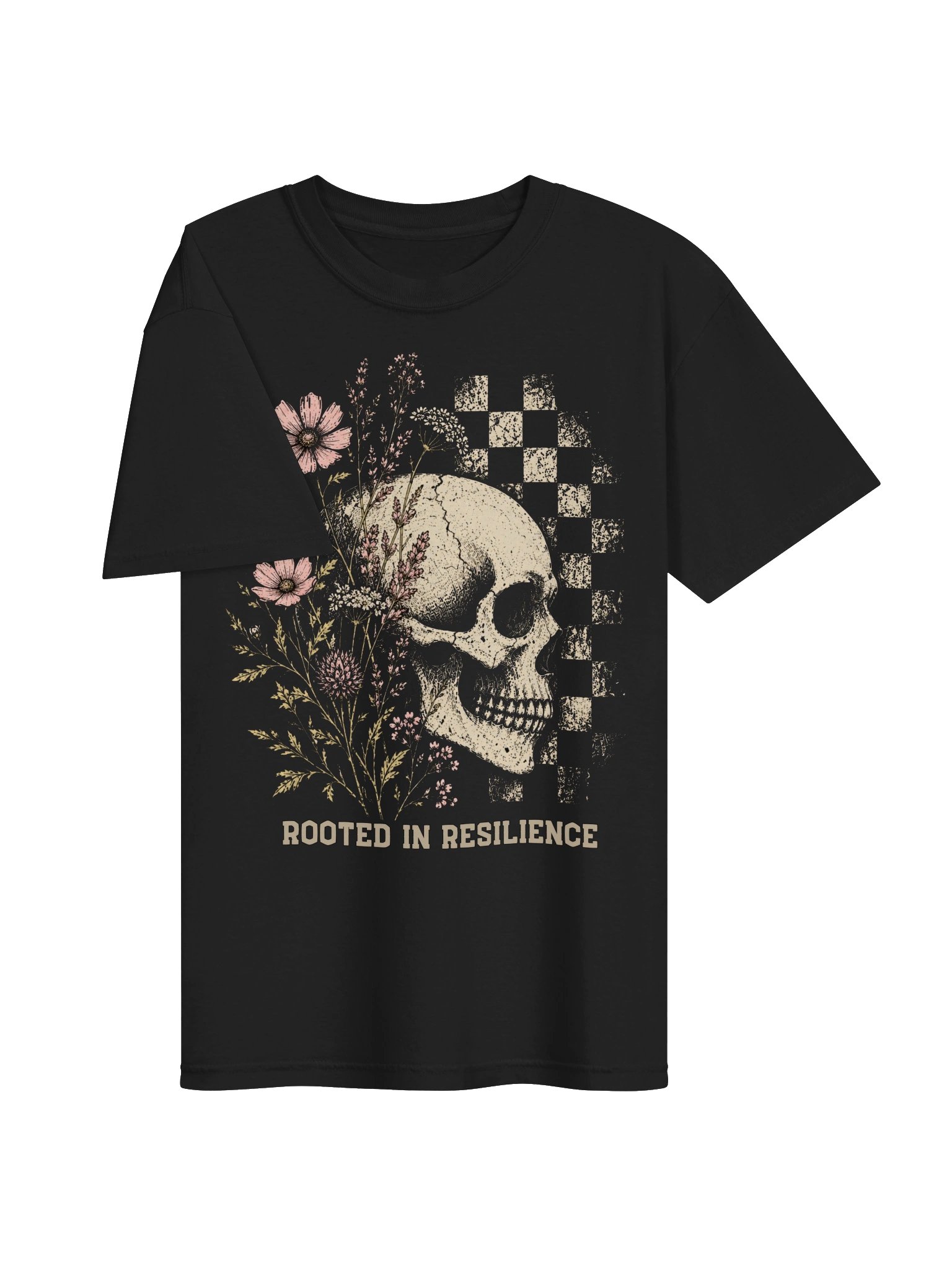 Rooted In Resilience | Floral Skull Comfort Colors T-Shirt product image (4)