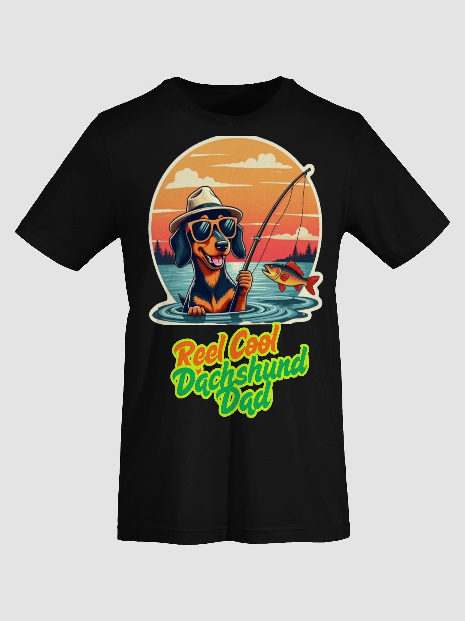 Reel Cool Dachshund Dad Tee product image (7)