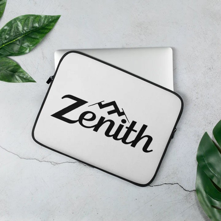 Zenith Laptop Sleeve - White Neoprene with Exclusive Mountain Design, 13"/15" product image (2)