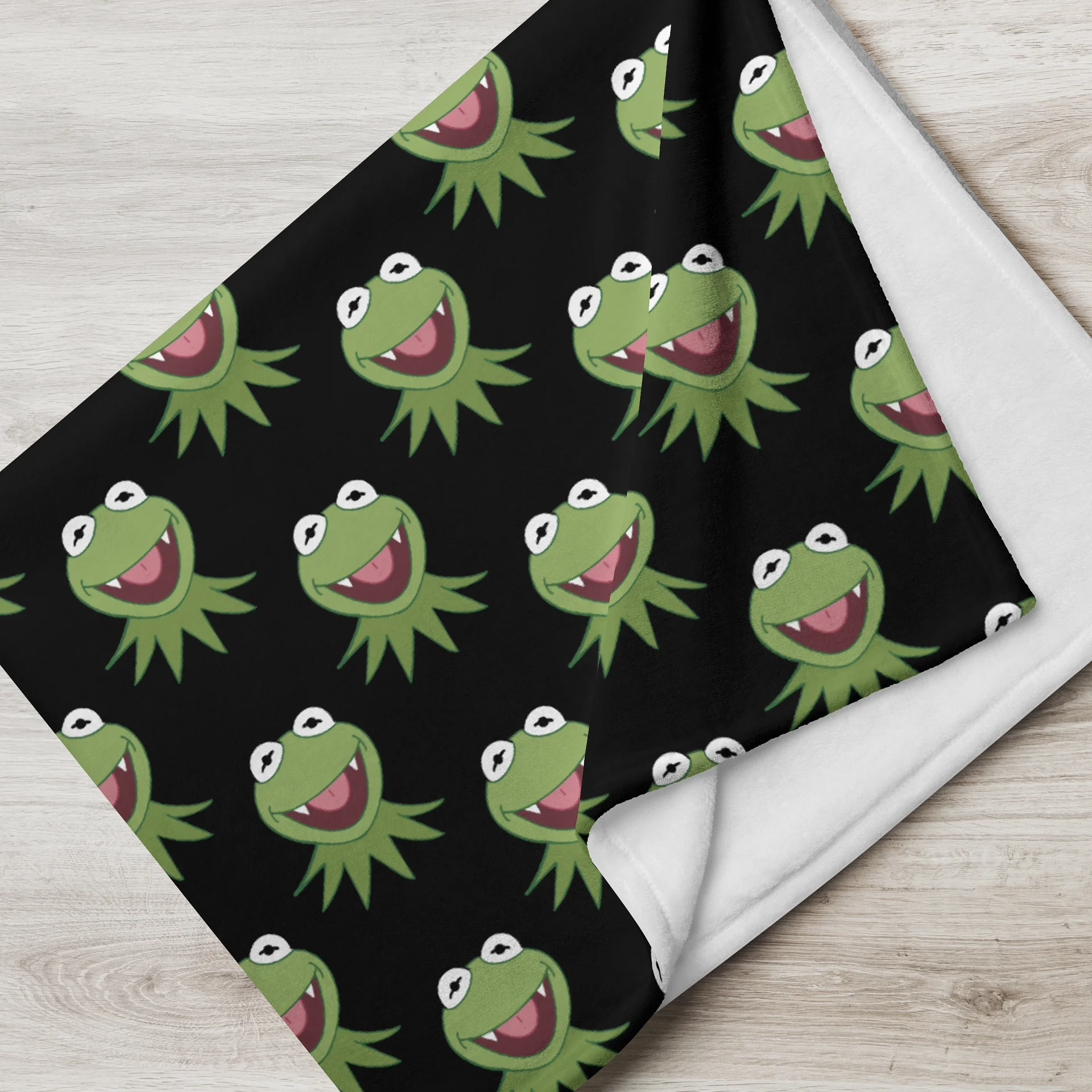 Vampire Kermit Throw Blanket product image (7)