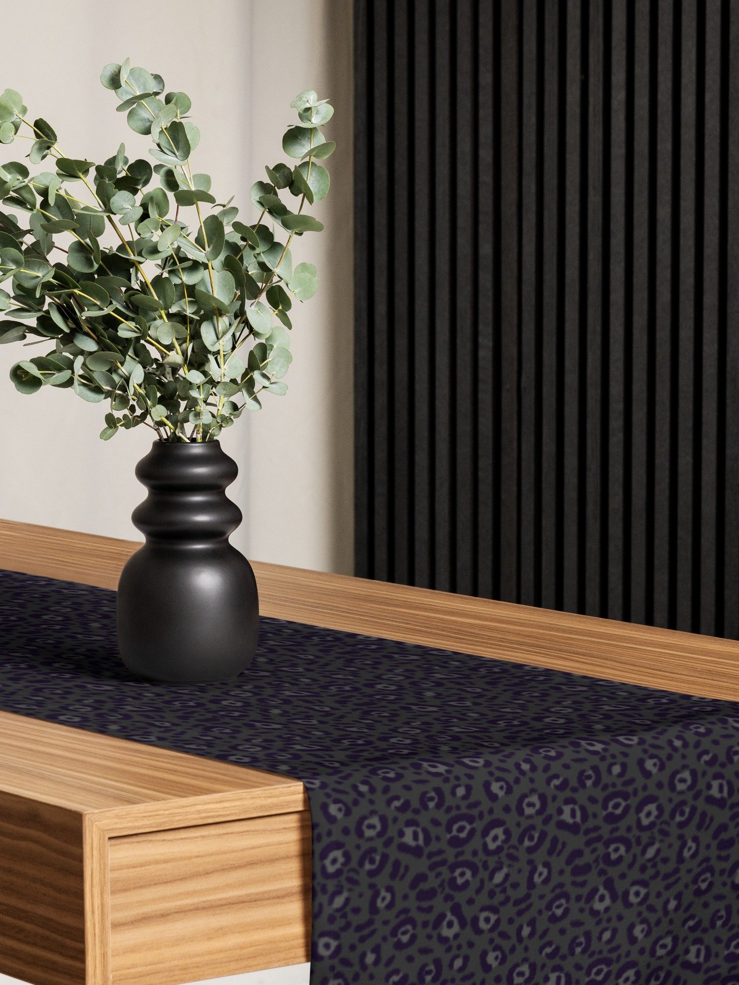 Black Leopard Print Table Runner for Home Decor product image (9)