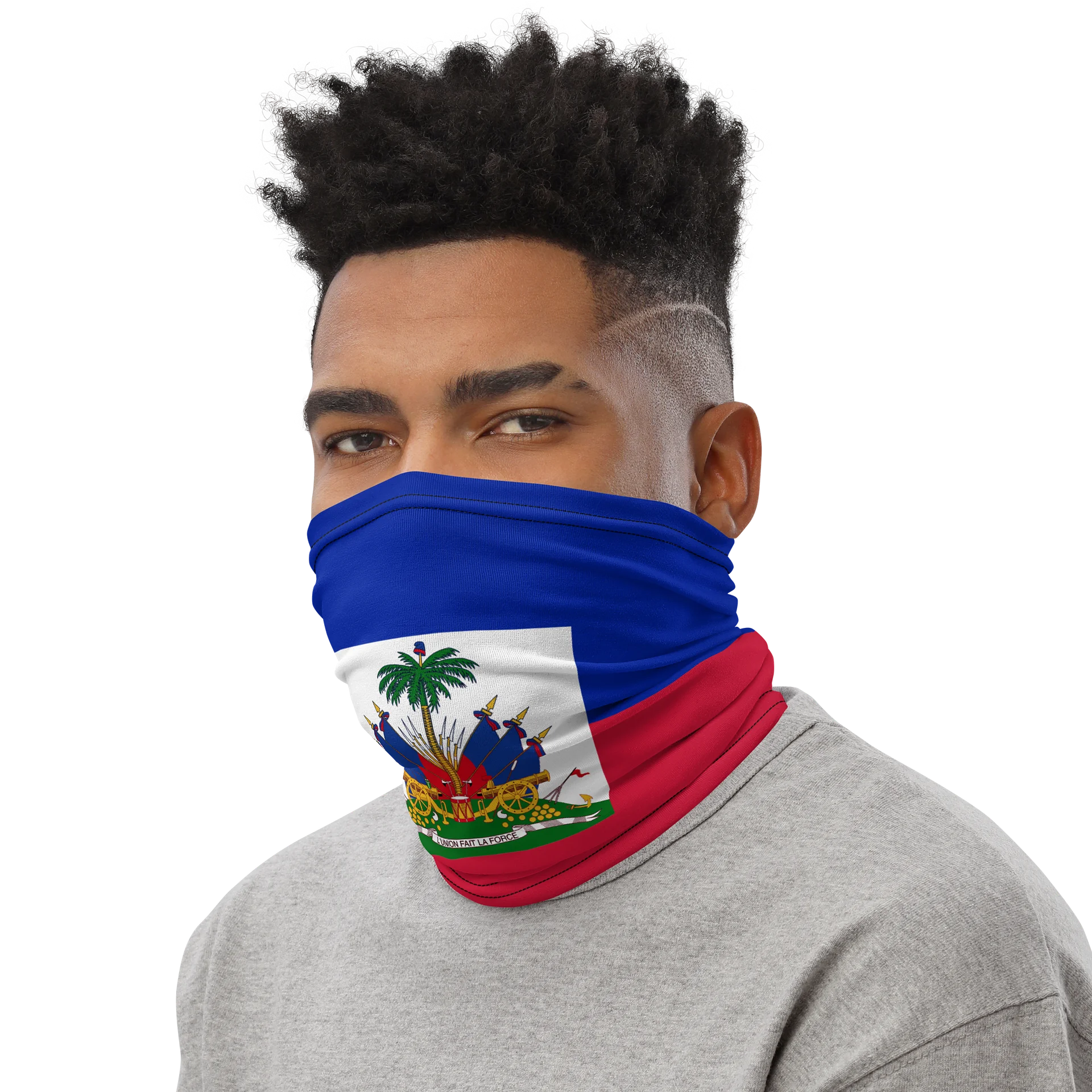 Patriotic Haiti Flag All-Over Neck Gaiter product image (3)
