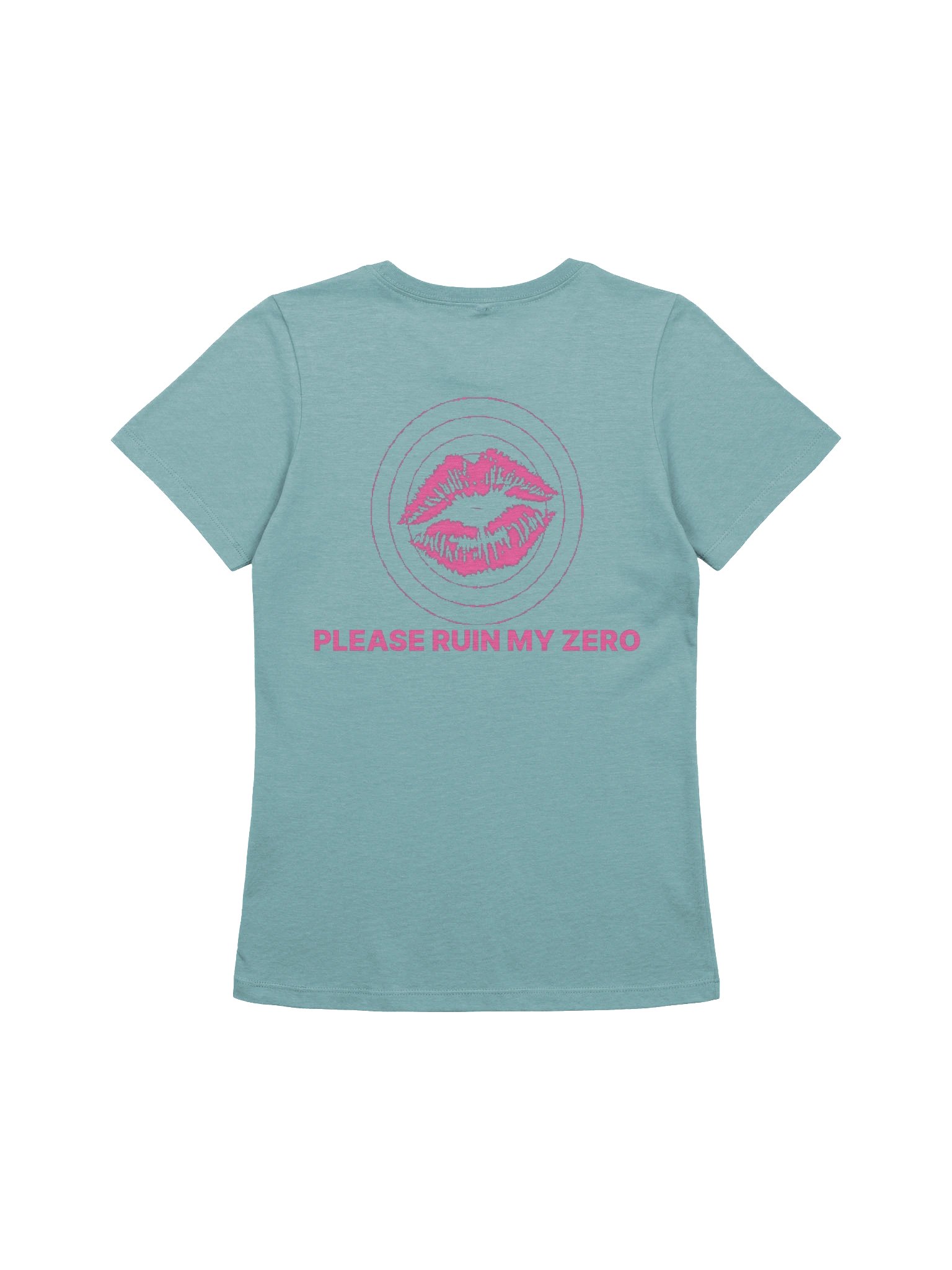 No ShopCo Women's Heather Blue Lagoon Tee - Pink Artwork product image (2)