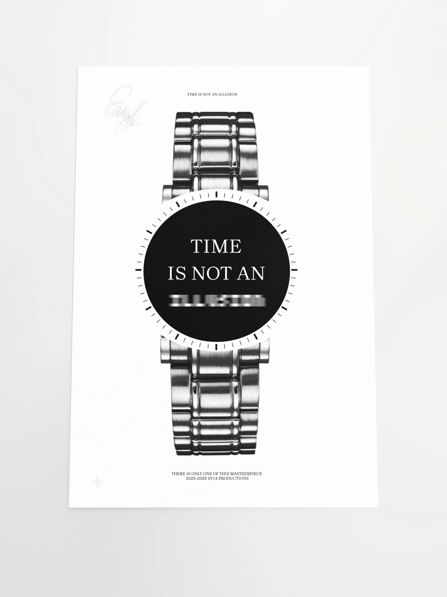 TIME IS NOT AN ILLUSION - BLACK PRINT product image (1)
