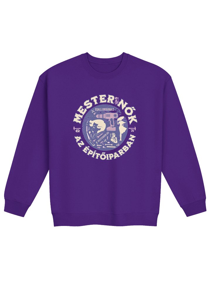 Mesternők Retro Vibe_Unisex Gildan Pulcsi_EQALL.hu® Originals_Lila / Bézs product image (21)