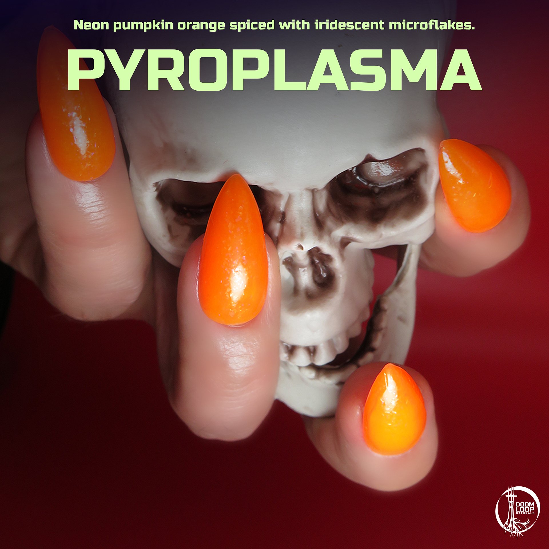 PYROPLASMA - Neon Pumpkin Iridescent Microflake Nail Polish product image (1)