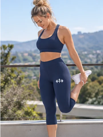 His House Womens Performance Crop Leggings - Navy by His House