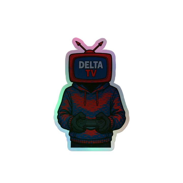 DeltaTV PNG Tuber Holographic Sticker product image (2)