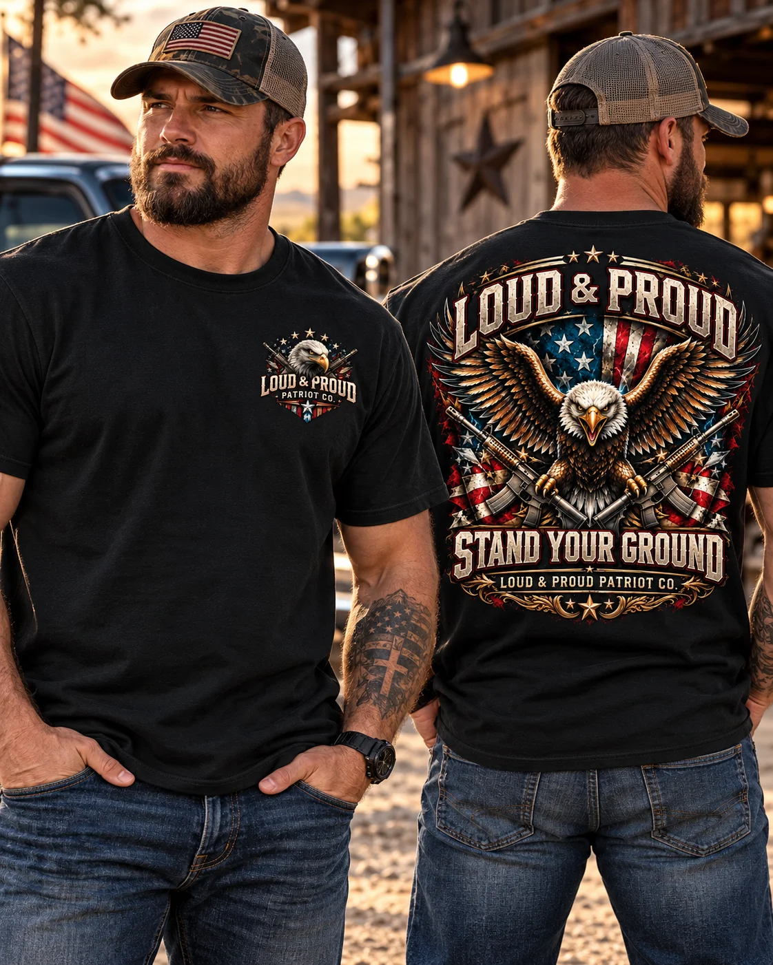 Stand Your Ground – Loud & Proud Patriot Heavyweight Tee product image (2)