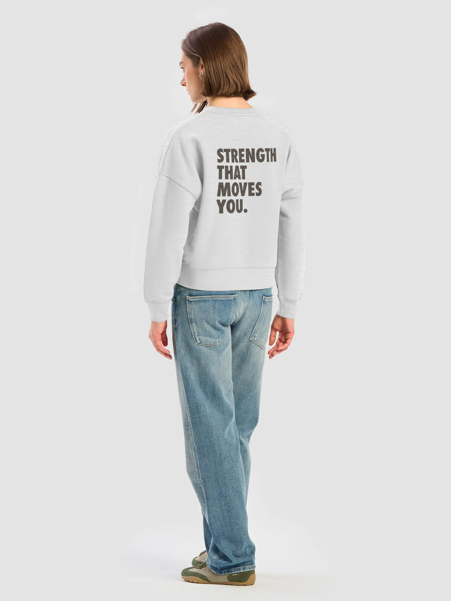 Gray Crewneck Sweatshirt Strength That Moves You product image (6)