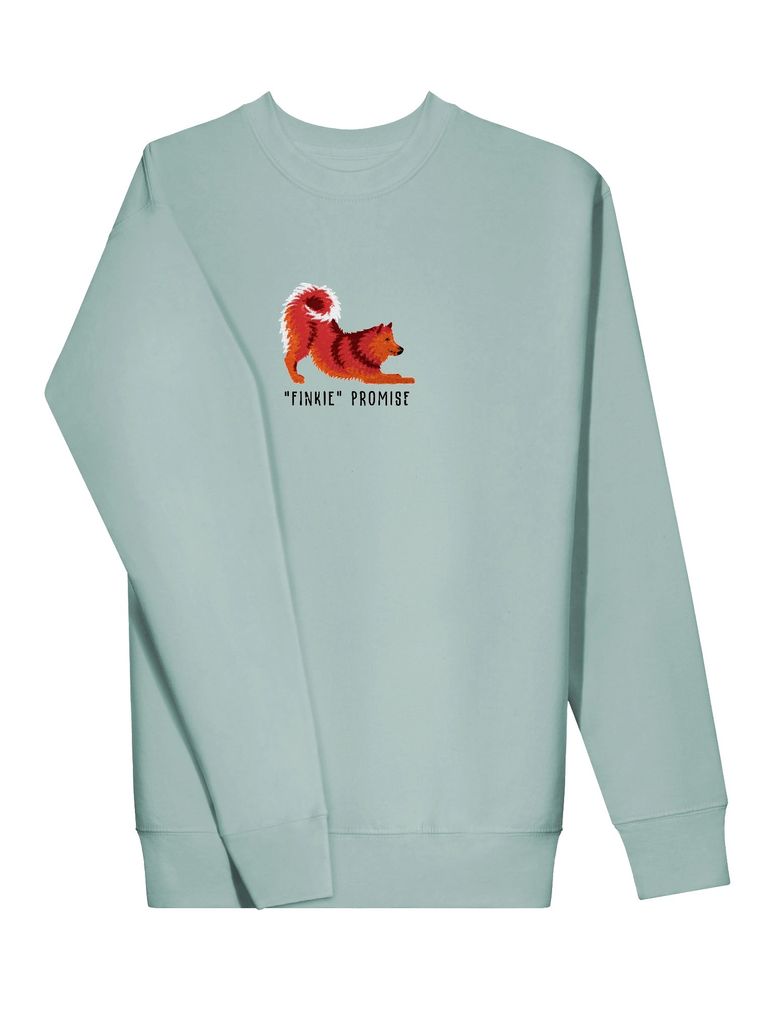 Finkie Promise Sweatshirt (Embroidered) of a Finnish Spitz(Red) product image (45)