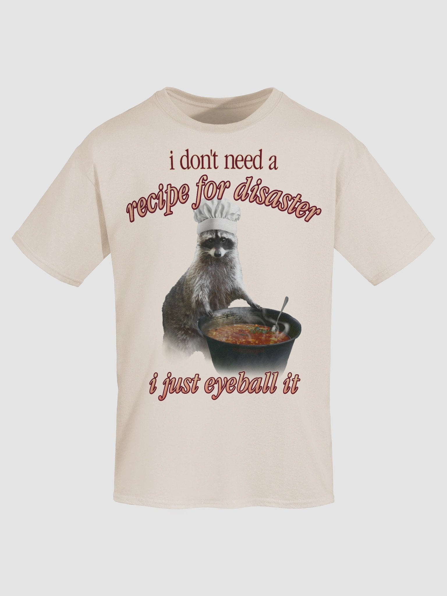 Recipe for Disaster Raccoon T-shirt product image (7)
