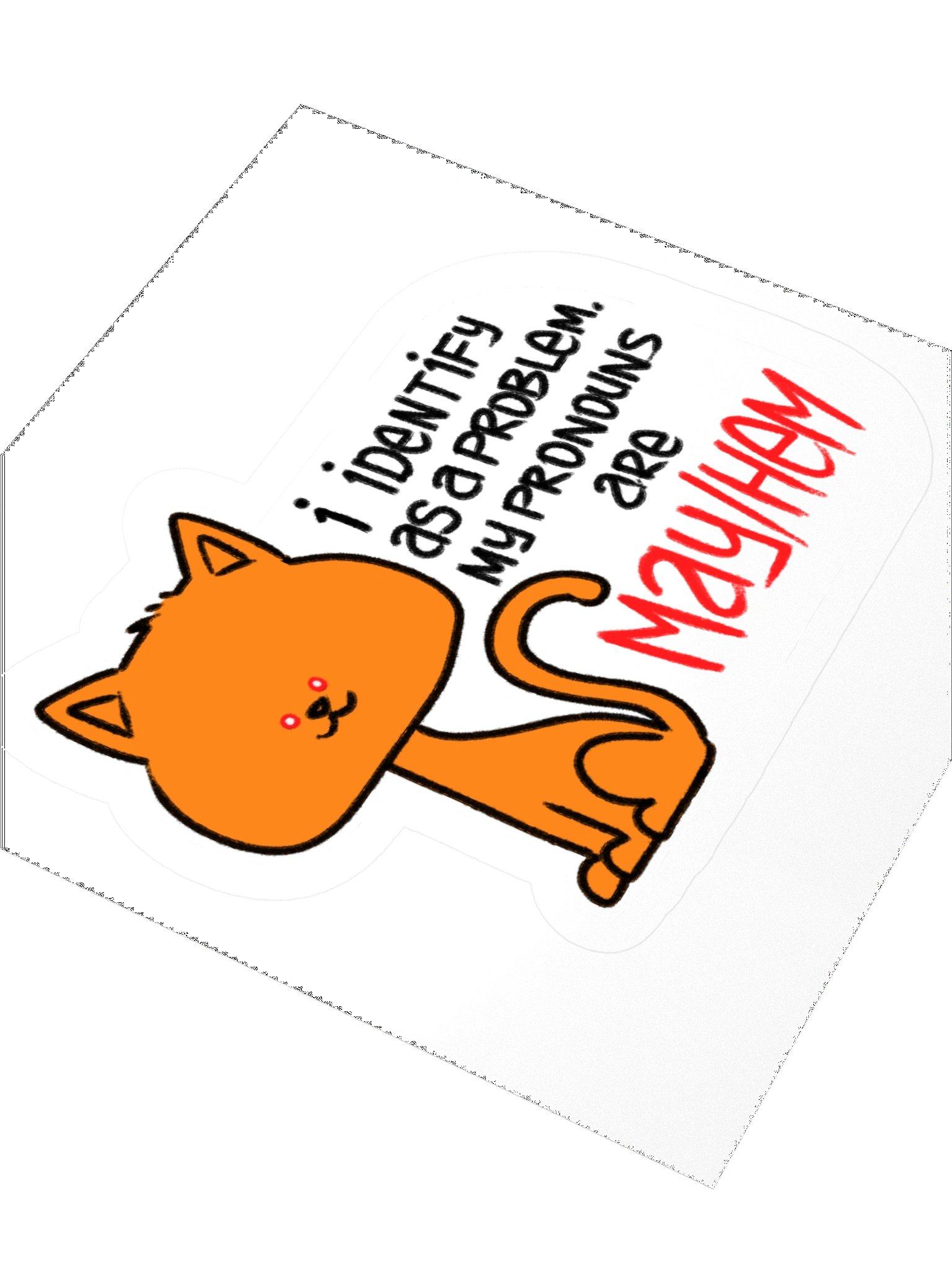 Problem Cat Sticker product image (8)