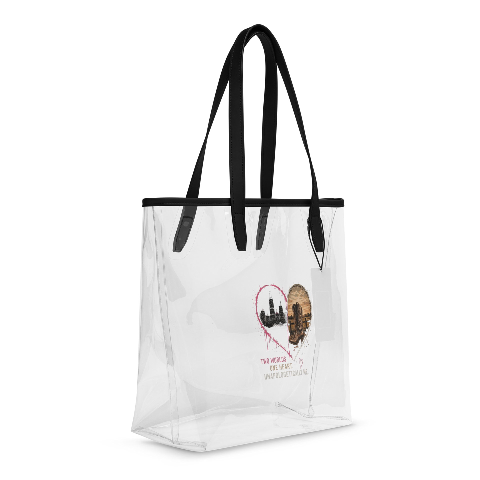 Two Worlds. One Heart. Clear Tote product image (6)