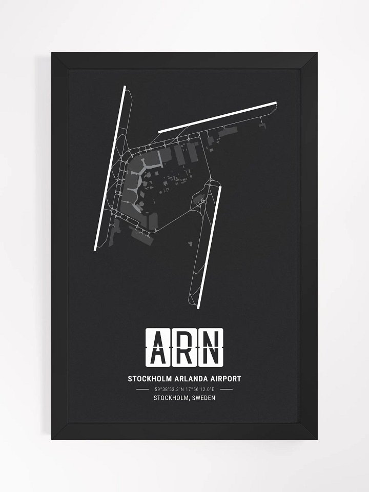 Framed Airport ARN Premium Map On Matt Paper product image (1)