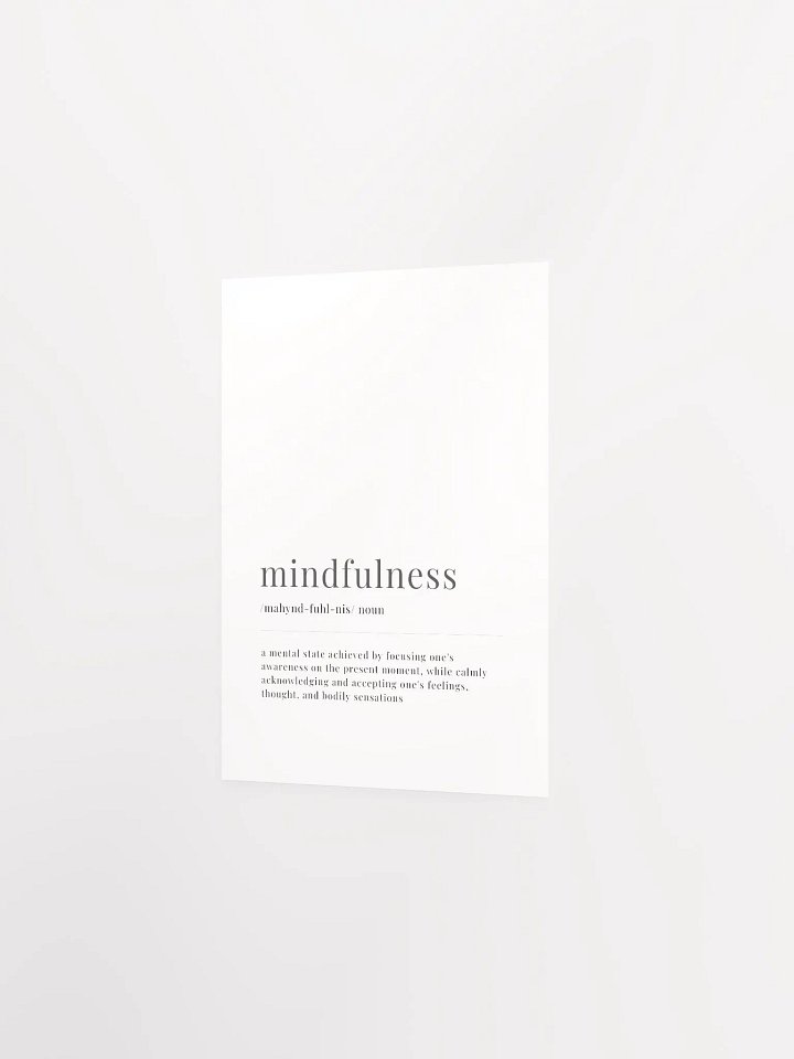 Mindfulness Definition Poster Print product image (13)