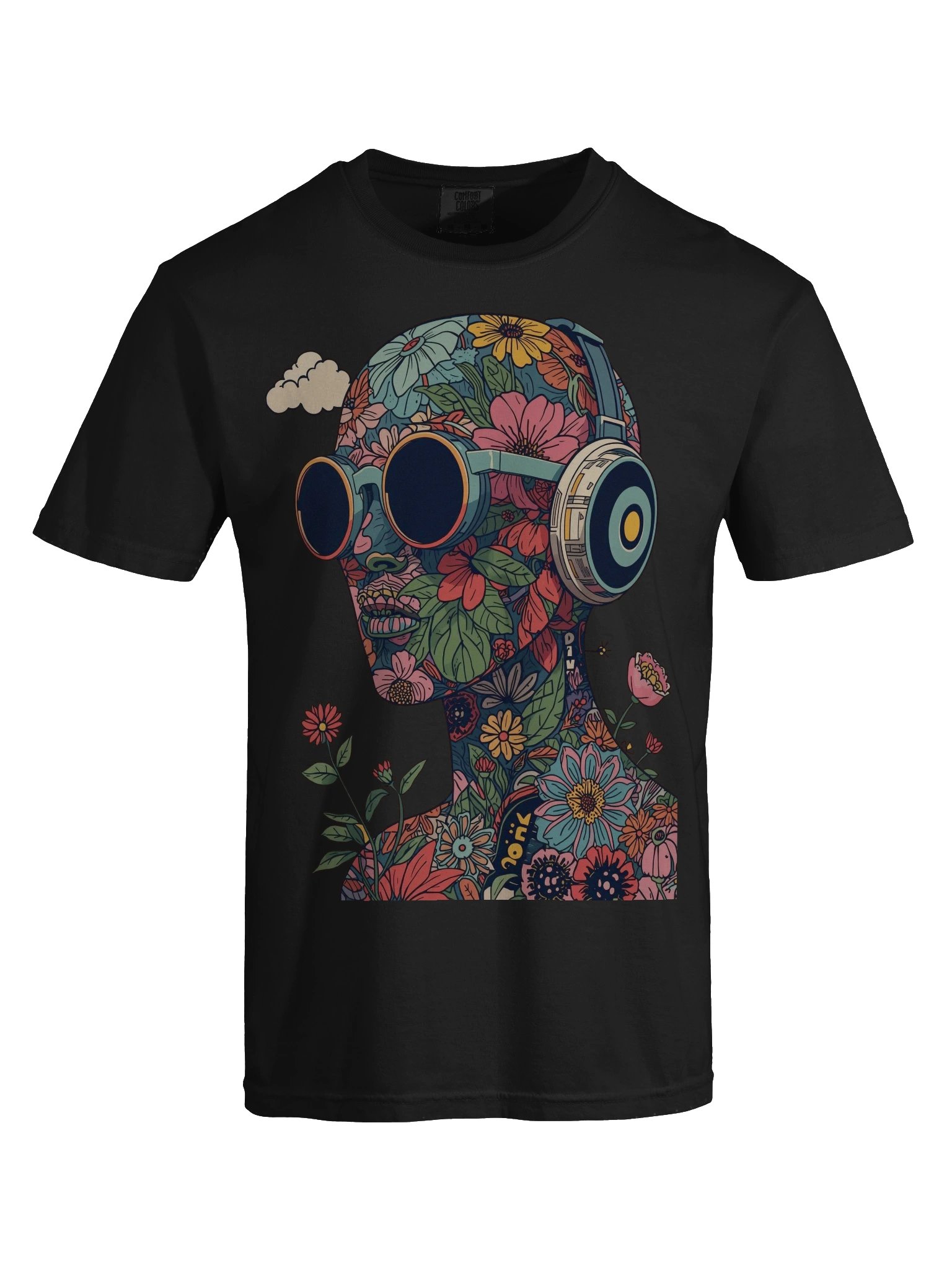 Floral Headphones Dream Heavyweight Tee product image (2)
