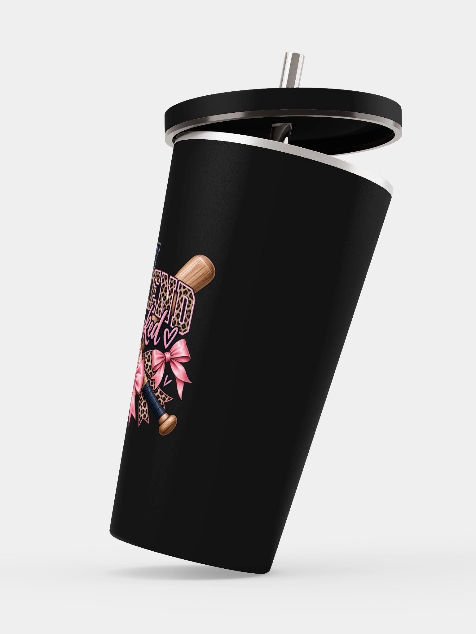 My Weekend Is Booked Tumbler | Baseball Mom Cup with Straw product image (3)