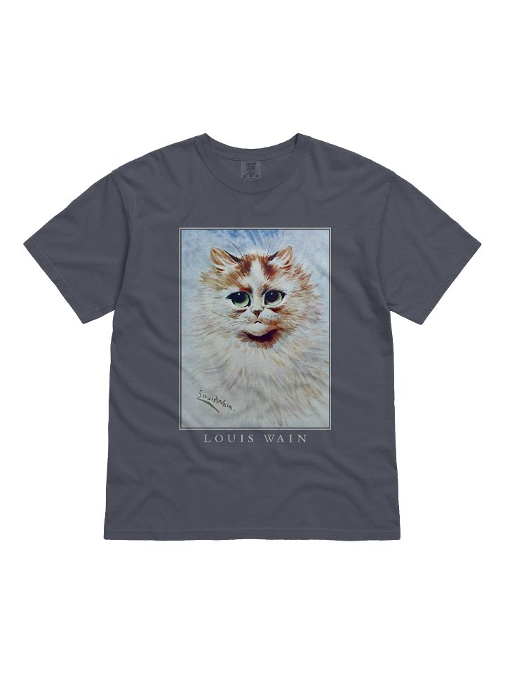 Louis Wain Fluffy Cat T-Shirt – Relaxed Fit Heavyweight Unisex Cotton T-Shirt product image (1)