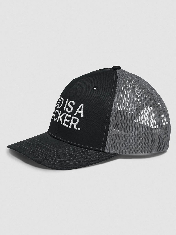 God is a hacker - Trucker cap product image (2)