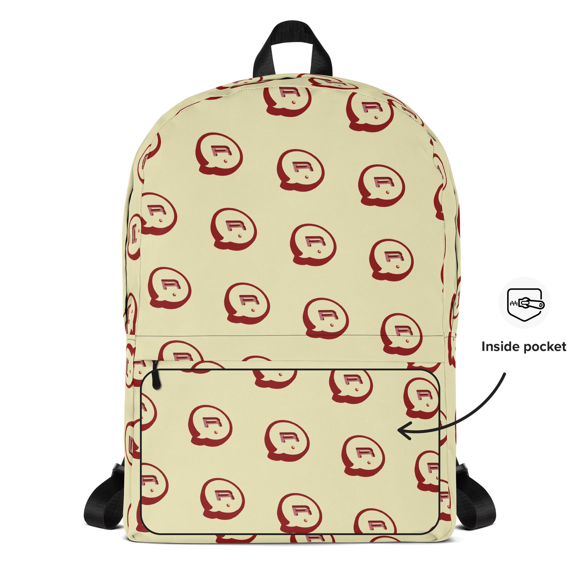 Run Button Logo All Over Print Backpack - Red product image (5)