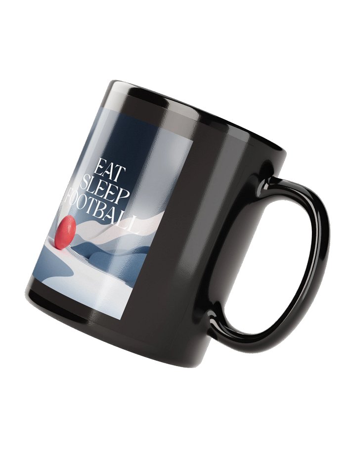 EAT SLEEP FOOTBALL - Black Glossy Mug product image (3)