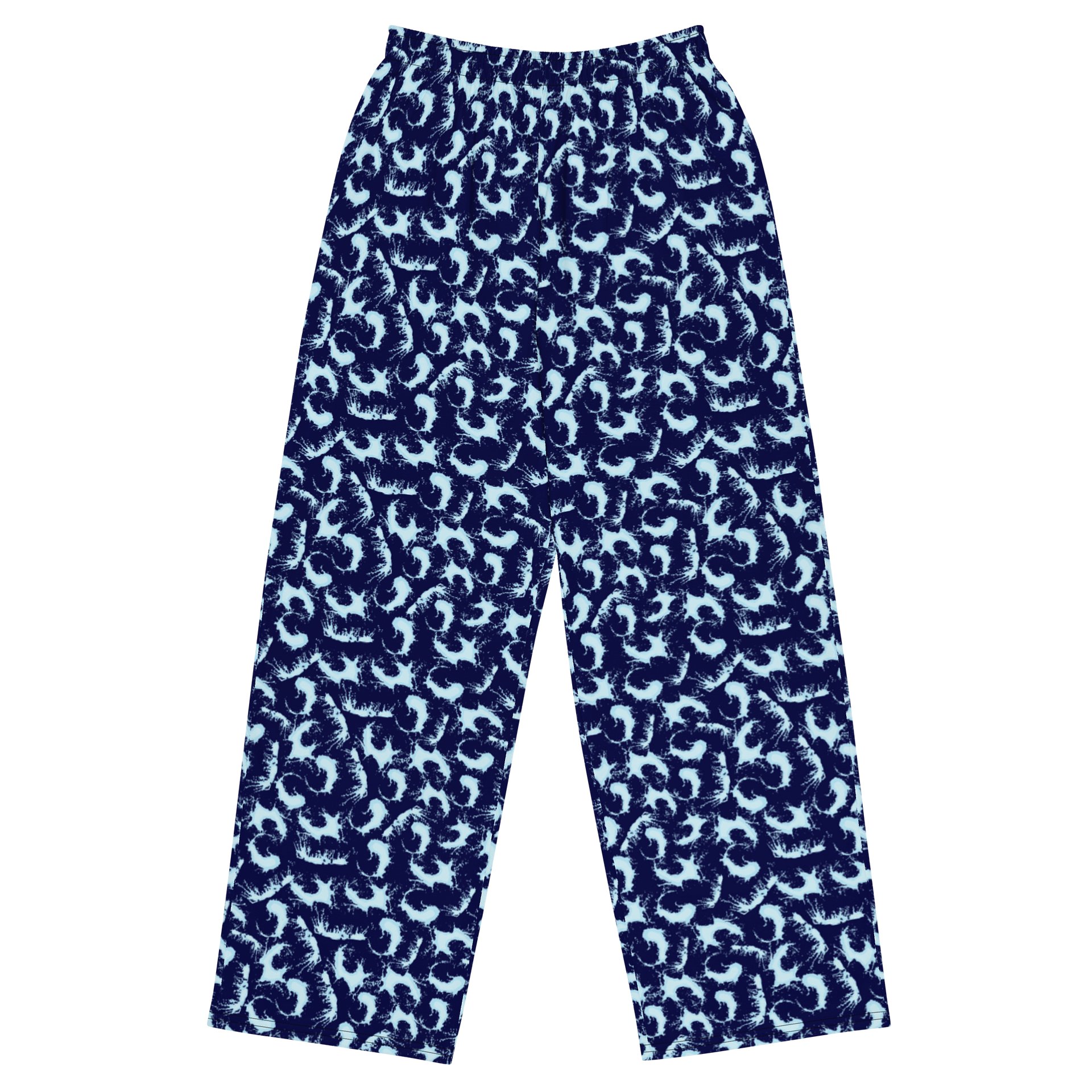 Comfortable Wide-Leg Pants with Bold Abstract Brush Strokes product image (1)