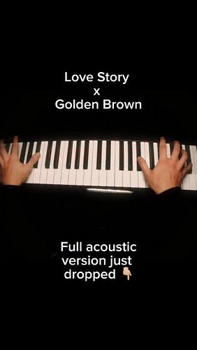golden brown x love story acoustic mashup now live on my yt channel (@thomasjonker) ✅🎹 #pianocover