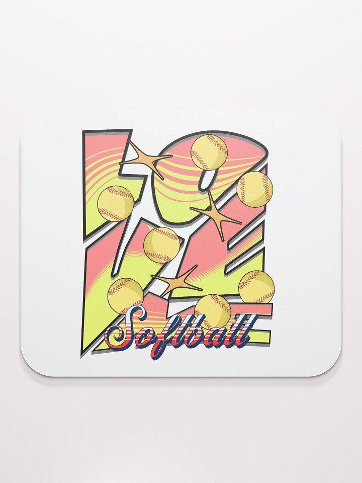 Love Me Softball Mouse Pad product image (2)