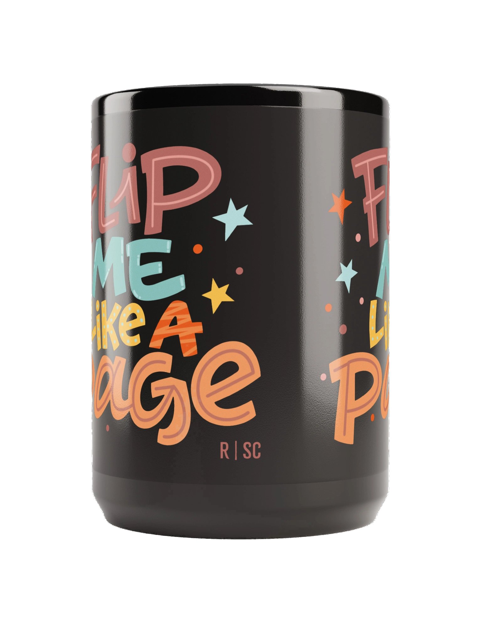 Flip Me Like a Page Black Mug product image (2)