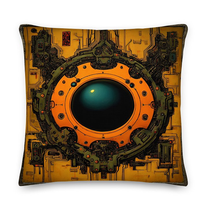 Porcelain Circuit Empress – Cyber Geisha Cushion Cover product image (2)