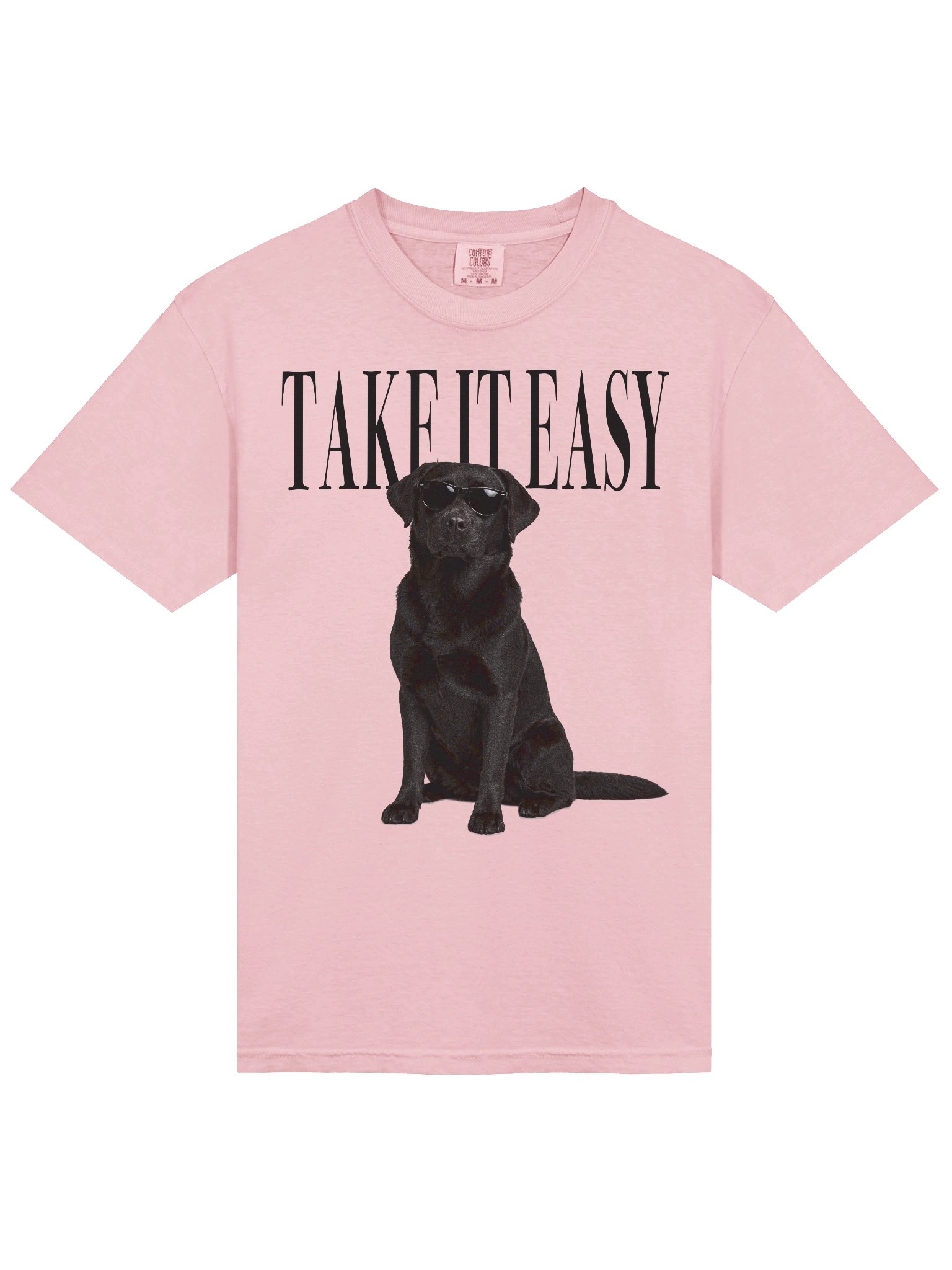 Take It Easy '90s Pop Vintage-Style T-Shirt for Labrador Retriever(Black) Lovers product image (6)