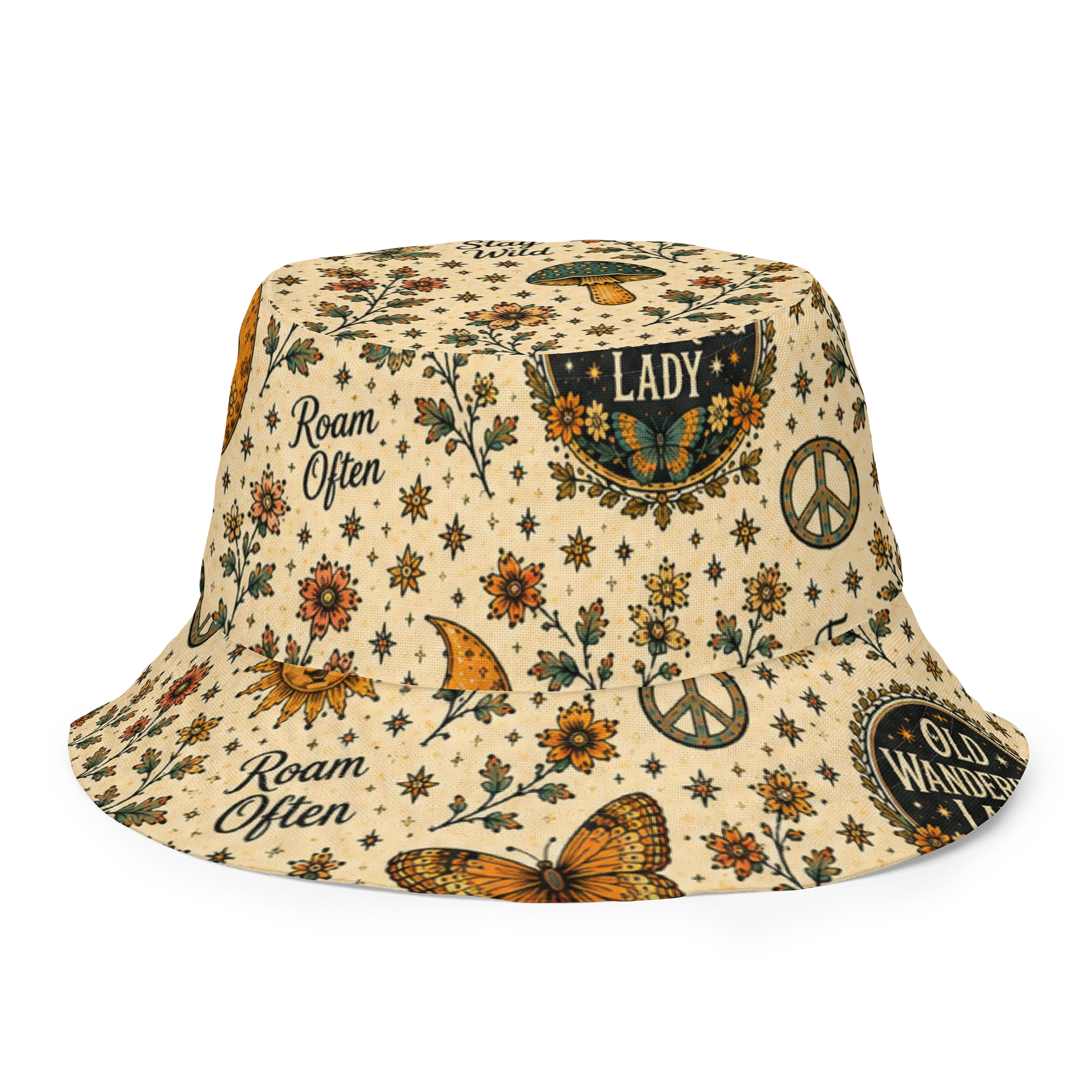 Old Wandering Lady "Roam Free" Bucket Hat product image (5)