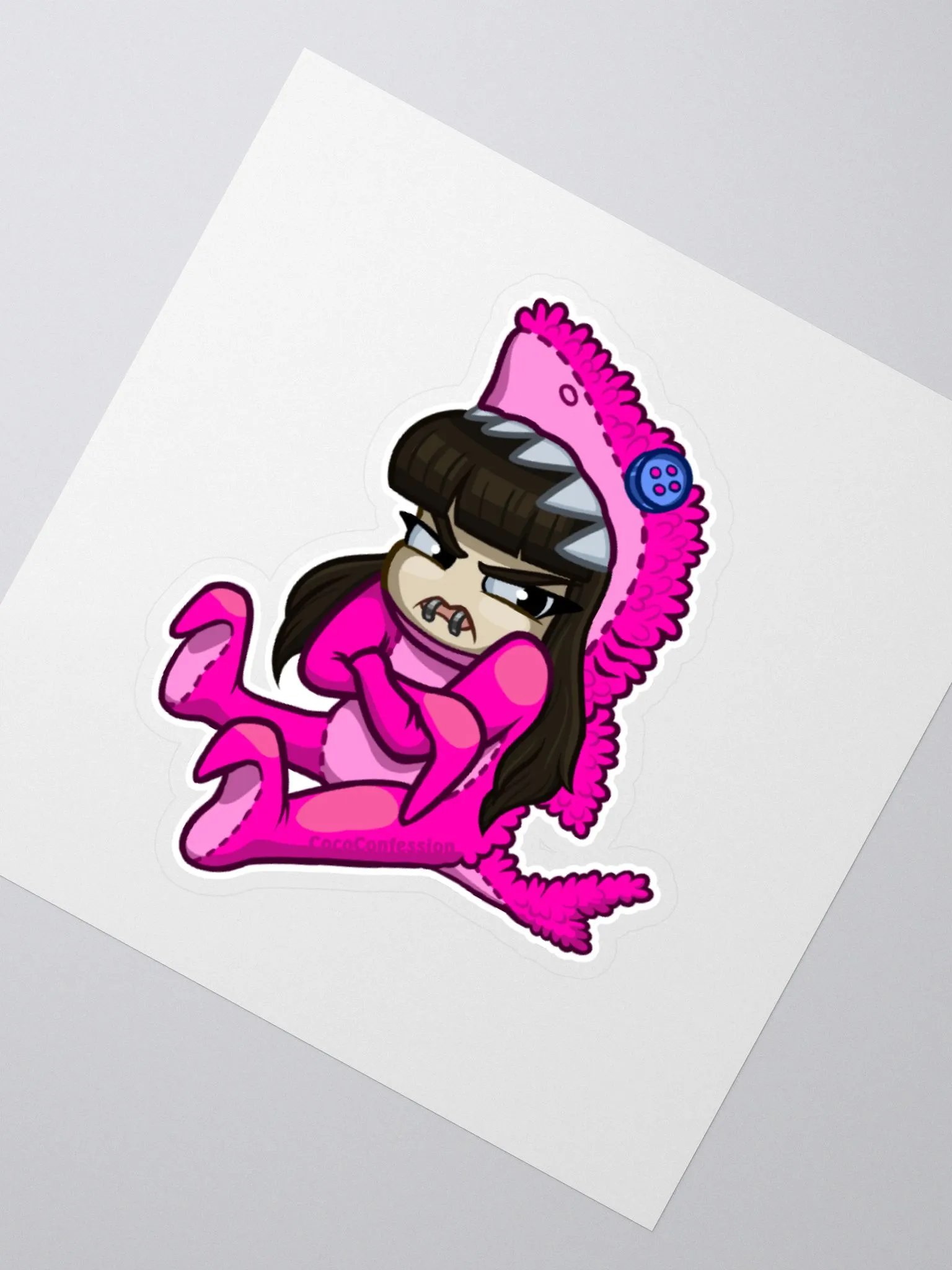 Pink Shark Sticker product image (2)