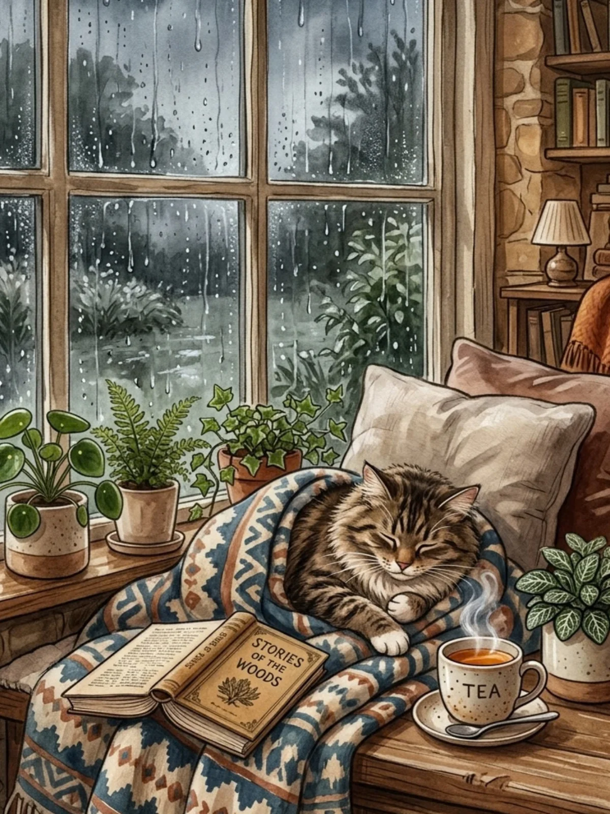 Cozy Nap on a Rainy Day product image (1)