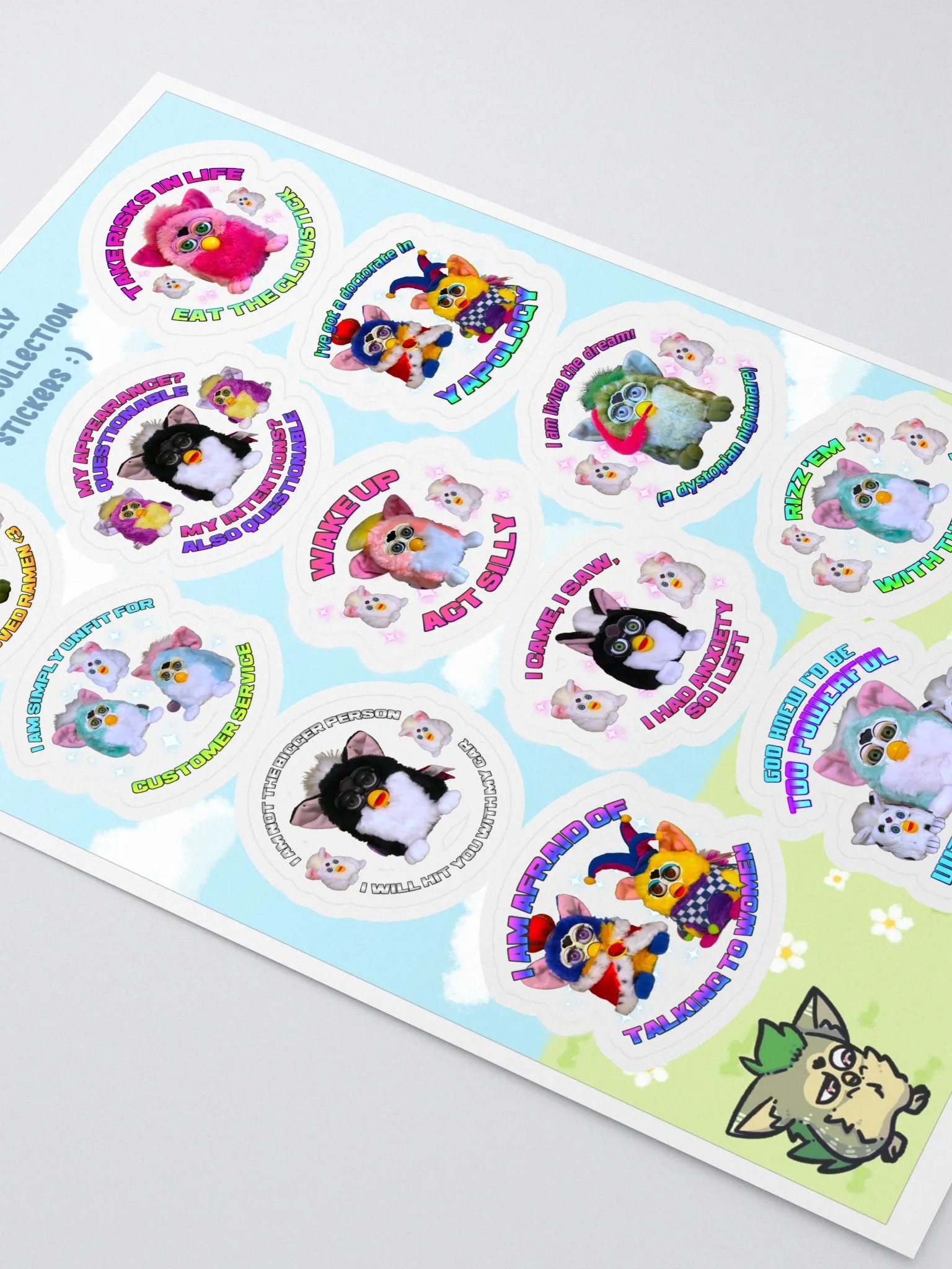 Silly Furby Sticker Sheet 2 product image (3)