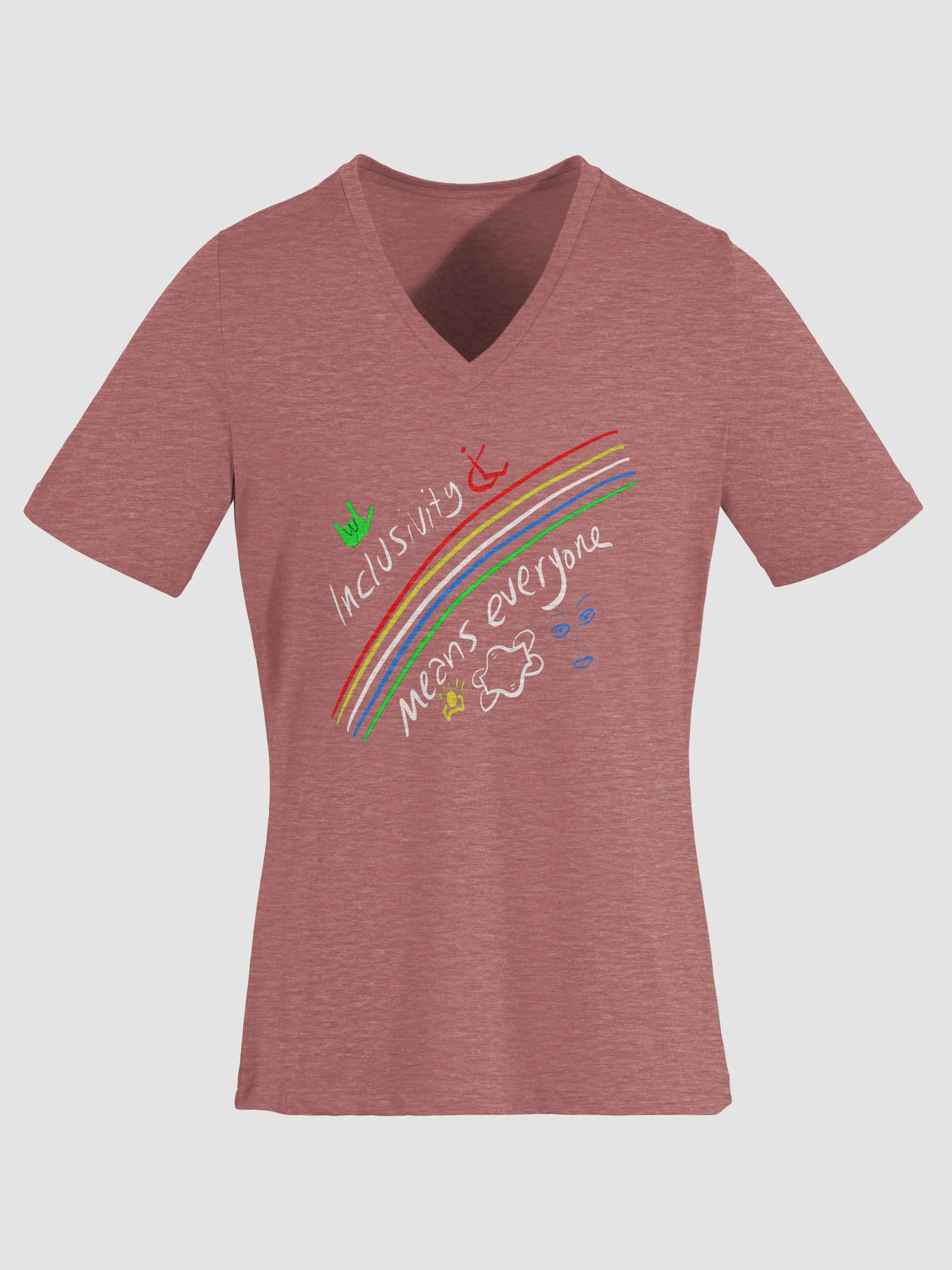 Inclusivity Means Everyone V-Neck Tee product image (23)